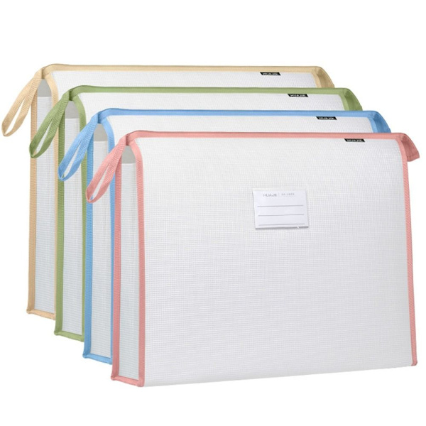 Mesh blixtlåspåse påse Transparent filpåse FÄRG 3 FÄRG 3 Color 3