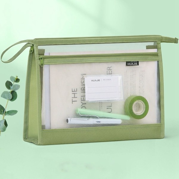 Mesh-glidelåspose Veske Transparent filveske FARGE 4 FARGE 4 Color 4