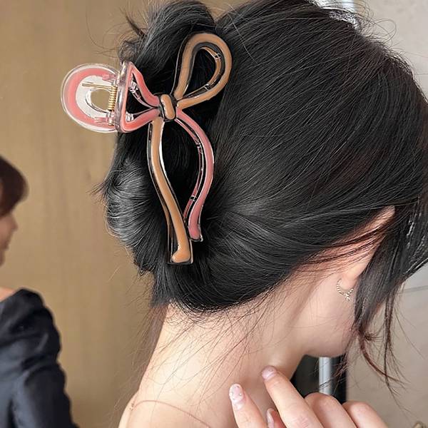 Shark Claw Clips Bow Hair Claw Clip VAALEENVIHREÄ LIGHT GREEN