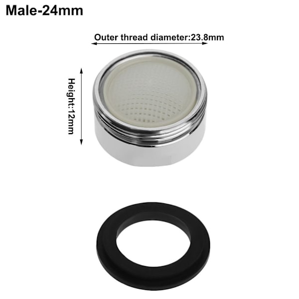 Vandbesparende vandhane Belufter Vandhane Filter MALE-24MM Male-24mm