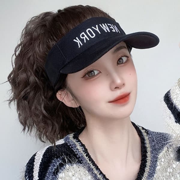 Falsk hårhatt baseballcaps MØRKEBRUN Dark Brown