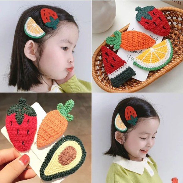 Sarjakuva Fruit Hairclips Lasten hiusklipsit PORKANA PORKKANA carrot