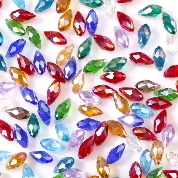 20st/ set Crystal Beads Teardrop Faceted Crystal 06 06 06