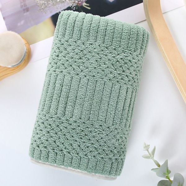 Coral Fleece Hårtorkande handduk Badhandduk GRÖN green