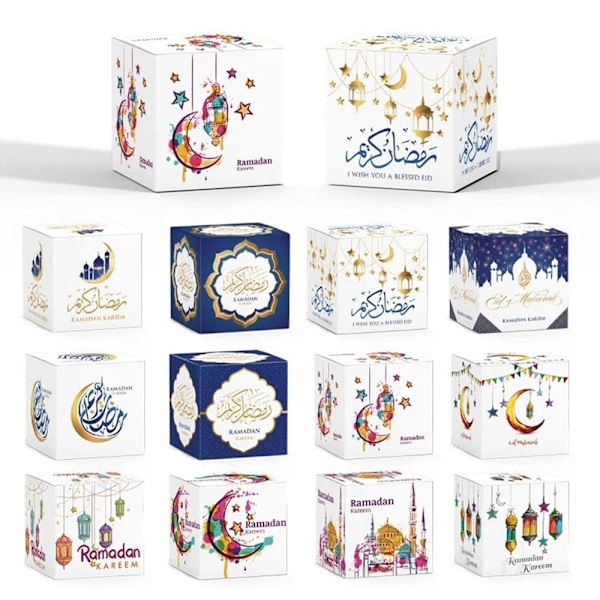 6 stk. EID Mubarak Gaveæske Slikposer STYLE 1 STYLE 1