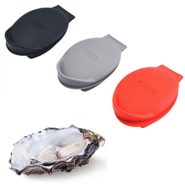 Oyster Shucking Hand Clip Silikon Clamp Clam GRÅ Grey