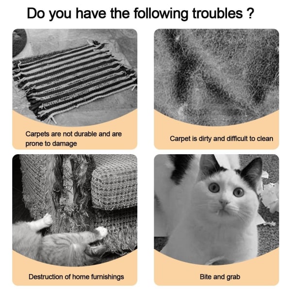 Cat Scratch Protect Mat Cat Scratch Board MUSTA black