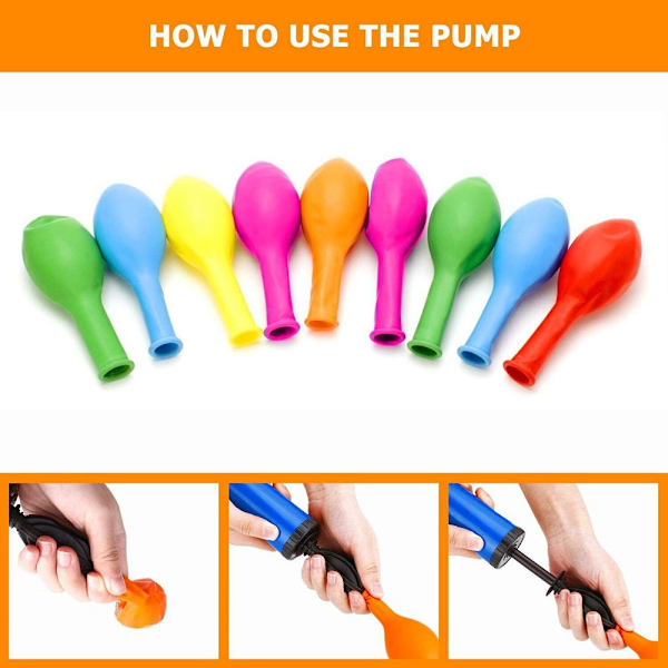 Uppblåsningspump Ballongluftpump 3st 3st 3PCS