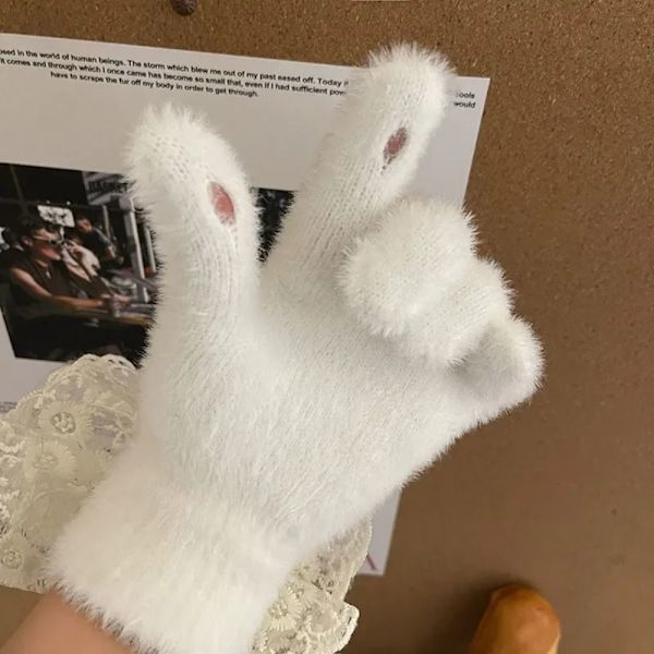 Vintervantar Pekskärmshandskar VIT white
