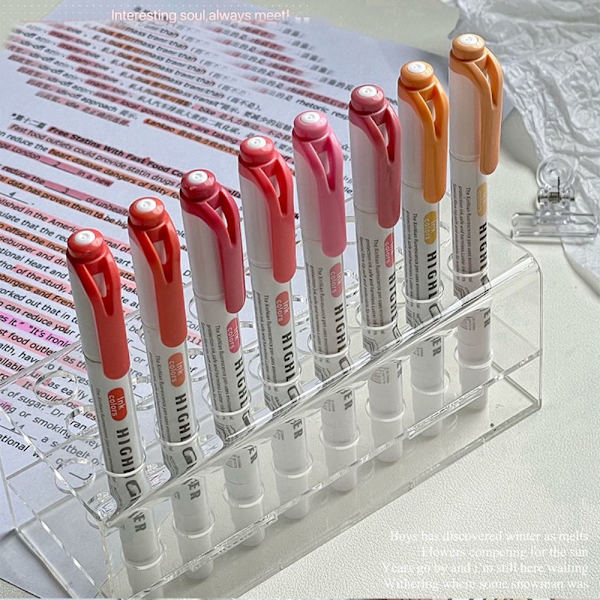 5 färger/kartong Highlighter Pen Set Fluorescent Pen G(15PCS) G(15pcs)