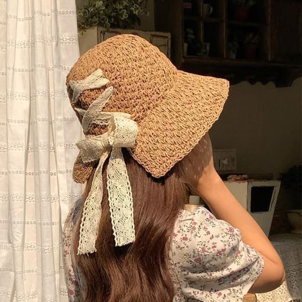 Sammenklappelig solhat fiskerhat BEIGE Beige
