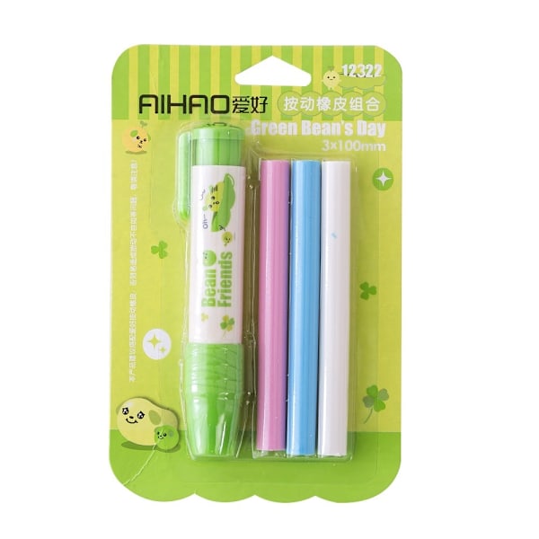 Udskiftelig Pen Shape Rubber Eraser Sød brevpapir nyhed Color Random