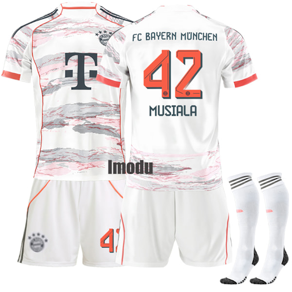 2025-2026 Bayern München Bortaställ Fotbollströja nr 42 Musiala 20