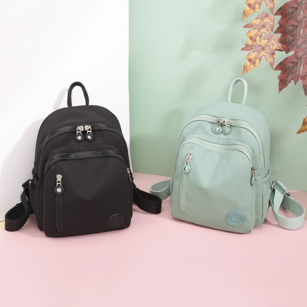 Yksivärinen reppu Trendikäs Travel High Capacity Bookbag Nylon Green