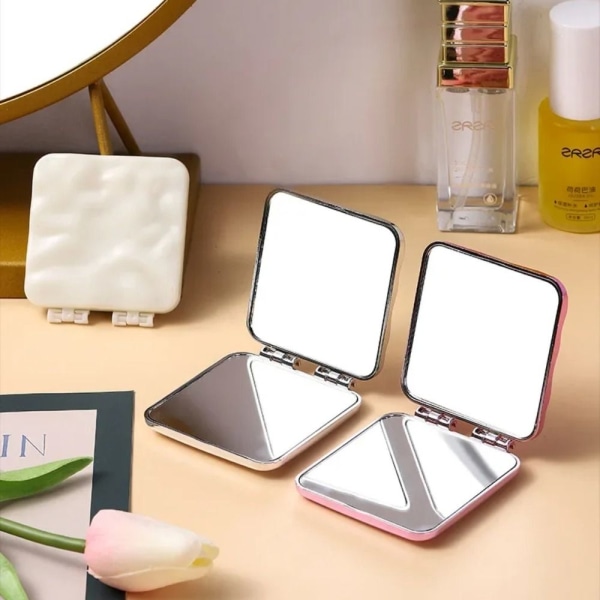 Plating Makeup Mirror Mini Square Makeup Mirror LILLA purple