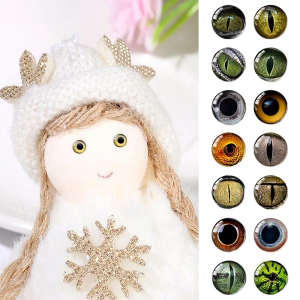 20 stk/10 par Eyes Crafts Eyes Puppet Crystal Eyes 16MM-FARGE 16mm-color random