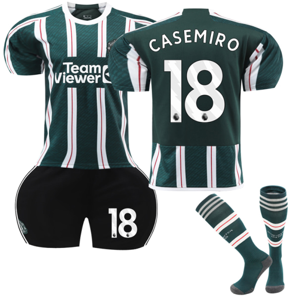 Manchester Unitedin 23-24 Vierasjalkapallopaita Lapselle Nro 18 Casemiro 28