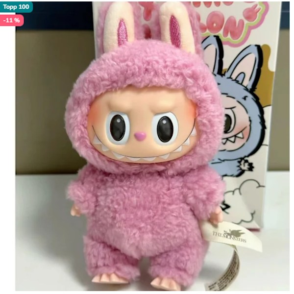 1 st POP MART LABUBU The Monsters Spännande Macaron Plyschdockor Figur Leksaker Överraskningsboxar Litchi Mei Mei
