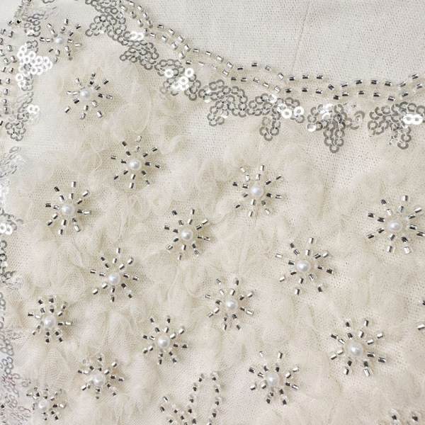 Mesh blonder brodert stoff Patch Blomst klut klistremerke brystet