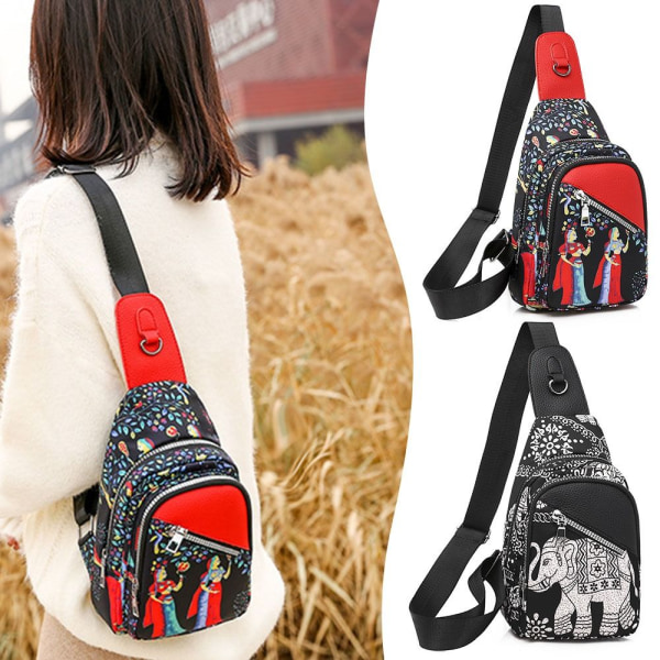 Axelväska i etnisk stil Retro Crossbody-väska 4 4 4