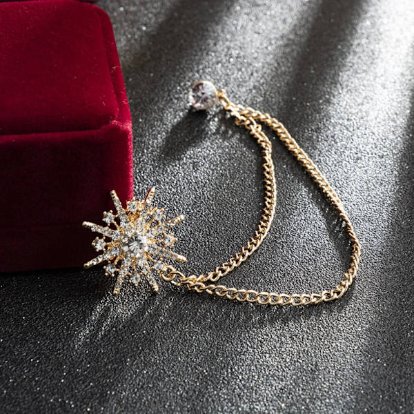 Broche Lapel Pin Stjerne Broche GULD Gold