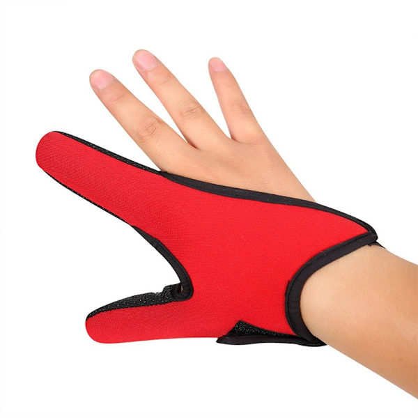 Fiskehandskar 2 Fingrar Protector RÖD HÖGER HÖGER Red Right-Right