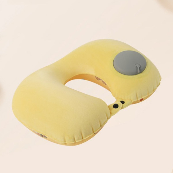 Uppblåsbar nackkudde Luftkudde GUL yellow