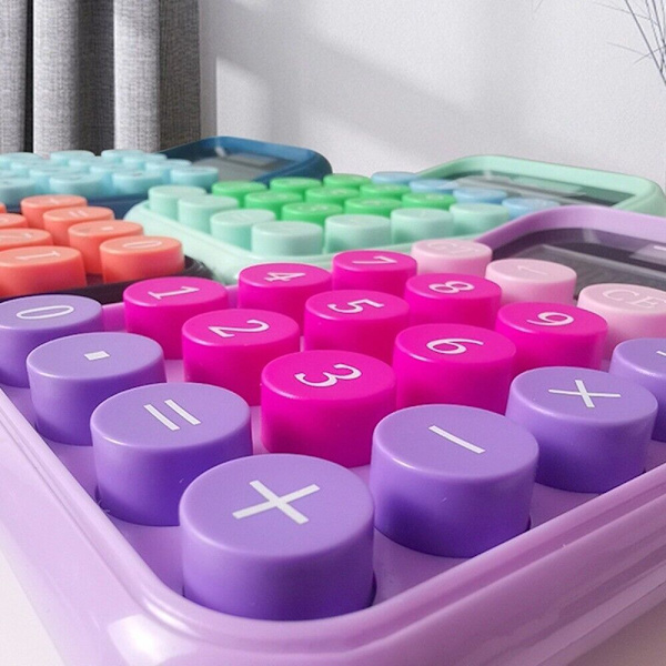 Solar Lommeregner Mekanisk Tastatur Lommeregner SORT Black