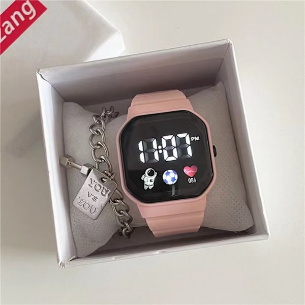 LED Digitala klockor Barn Watch ROSA Pink