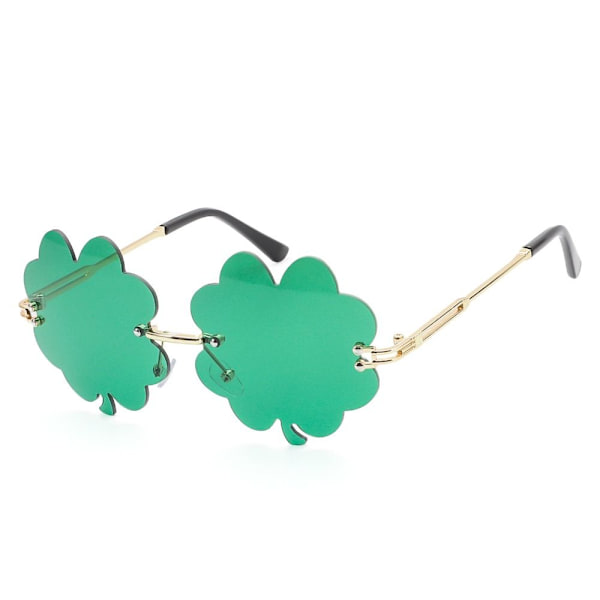 Irish Shamrock Solbriller St. Patrick's Day FIRKLEVER Four Leaf Clover