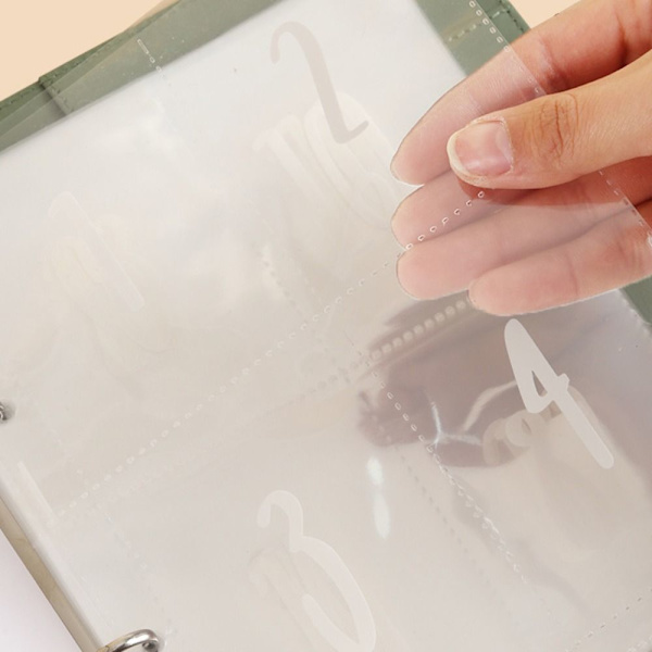 100 kirjekuoren haaste Binder Kirjekuoret Säästöhaasteet green
