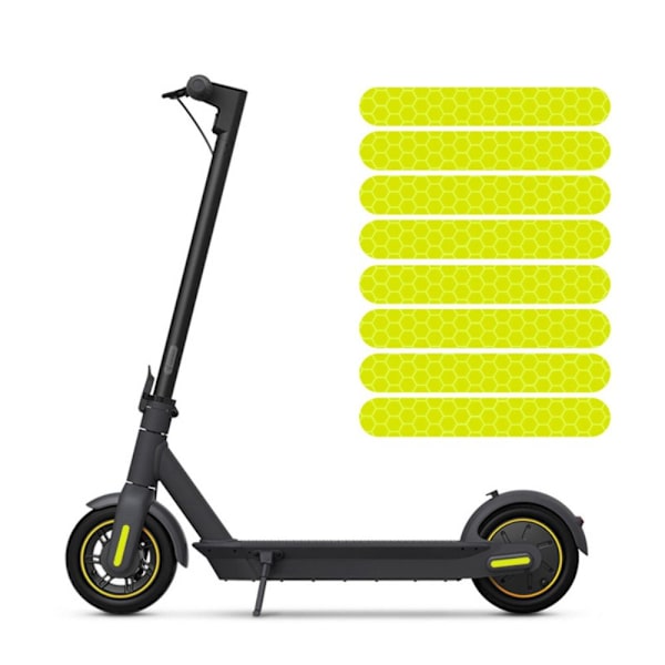 8 STK Reflekterende Stickers Hjelm Stickers GUL yellow
