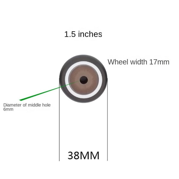 Kumipyörät vaunun case pyörät 32mm/17mm 32mm/17mm