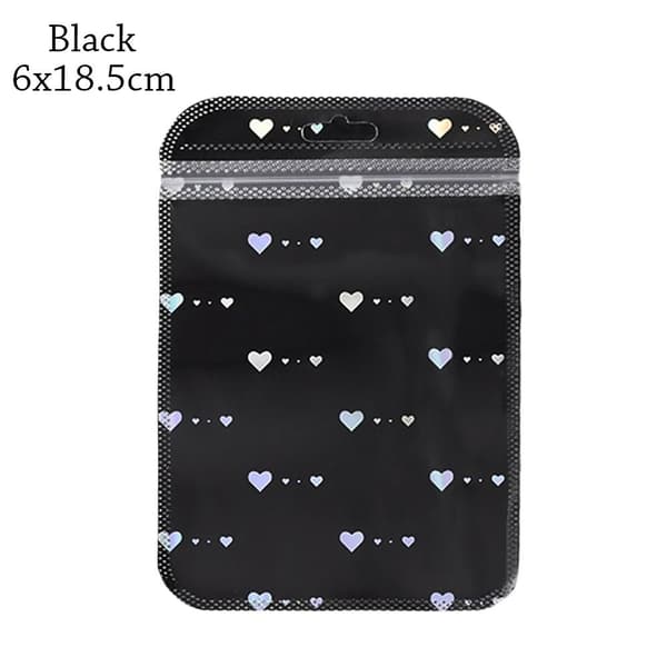 50 stk. selvforseglende pose laserpose SORT 5,5X9CM Black 5.5x9cm