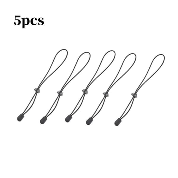 5 stk. elastisk reb, fastgørelsessnor, sort black