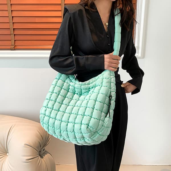 Cloud Bags Quiltet Mulepose til Kvinder LYSEGRØN Light Green