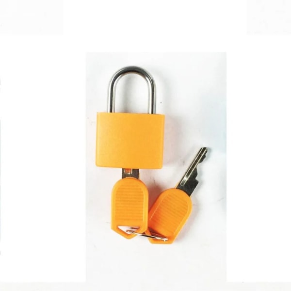 Kuffertlåse med nøgler Metal hængelås ORANGE orange