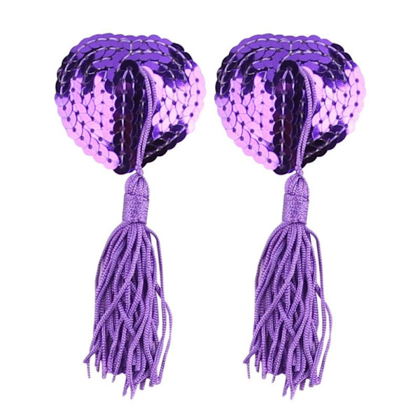 1 pari sydämenmuotoiset rintaliivit nänninsuojat PURPURIA purple