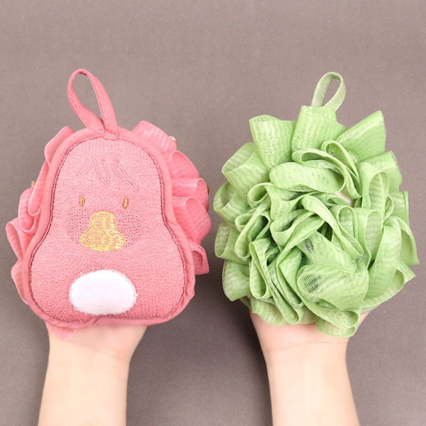 Badbollar Dusch Mesh ROSA pink