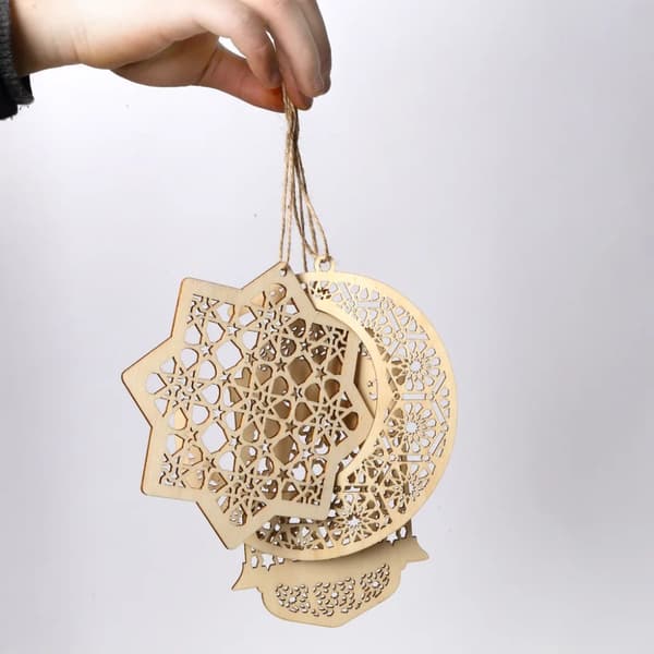 3 st Hängande Prydnad Advent Prydnad Ramadan Dekoration