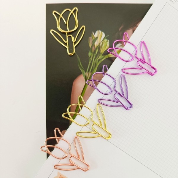 Farget tulipanformet binders Farget binders GULL Gold