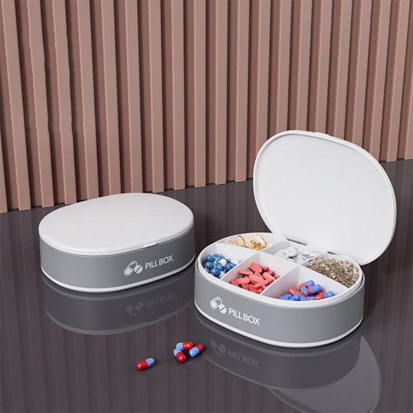 Piller Box Pill Dispenser Box VIT White