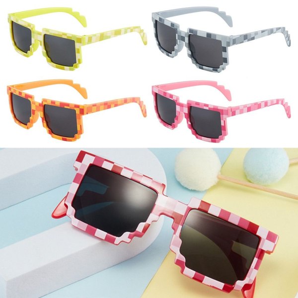 Kids Mosaic Aurinkolasit Children Party Disco Cool Glasses KELTAINEN Yellow