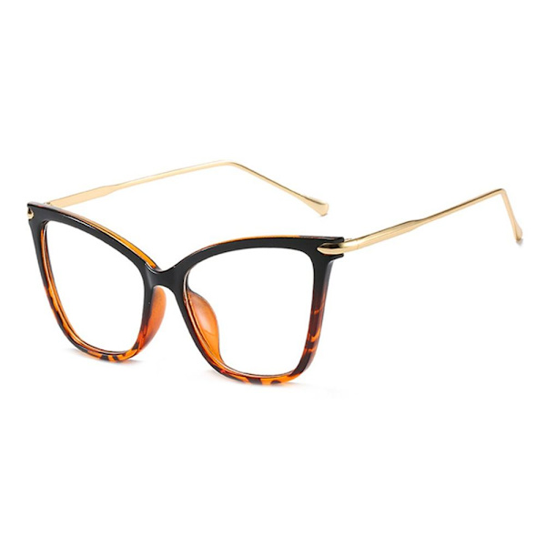 Anti-Blue Light Briller Firkantede Briller SORT LEOPARD PRINT Black Leopard print