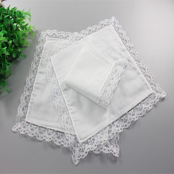 5 stk/sett Blonde Hankerchiefs Print Draw Hankies Pocket Square white