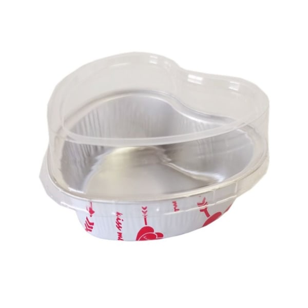 10 stk/sett aluminiumsfolie kakeform Cupcake Cup #1 MED LOKK MED #1 With Lids-With Lids