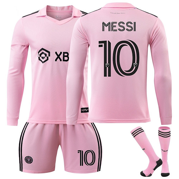 Inter Miami CF Koti Jalkapallo Pitkähihainen Paita Sukkien kanssa  Nro. 10 Messi