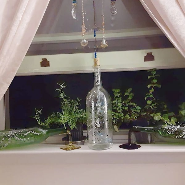 Flaskeholder for sølt vin Vinflaskestativ GULT yellow