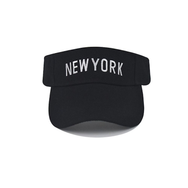 Broderi Visir Caps Solskærm Hatte SORT black
