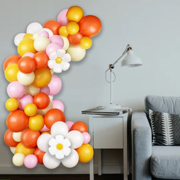 Daisy Balloon Garland Arch Kit Daisy Flower -ilmapallot